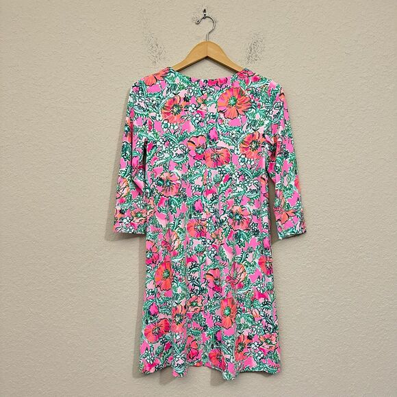 LILLY PULITZER Solia ChillyLilly Mini Dress Soleil Pink Floral Shift NWT - Picture 2 of 14